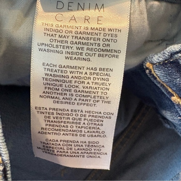 Kensie Boyfriend Ankle Cropped Rolled Hem Distressed Denim Jeans Wmn’s Sz 6 - Picture 9 of 10